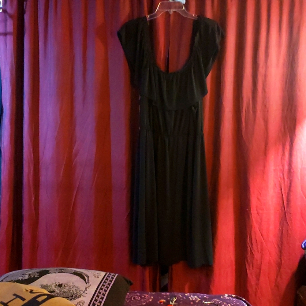 Cute black tea length dress